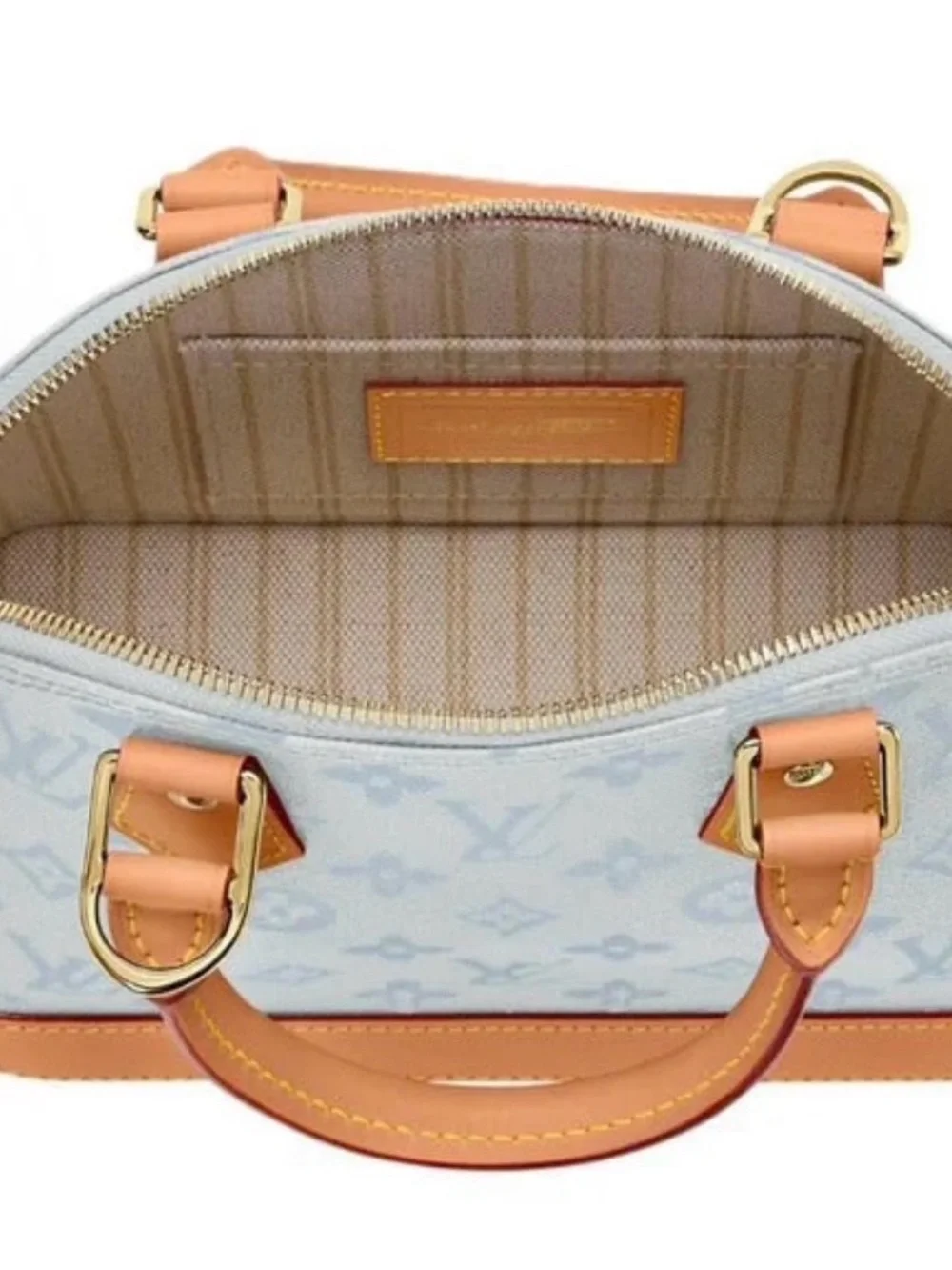 Louis Vuitton 130 yr Anniversary ALMA BB Light Blue Monogram Crossbody